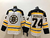 Boston Bruins 74 Jake DeBrusk White Adidas Stitched Jersey,baseball caps,new era cap wholesale,wholesale hats
